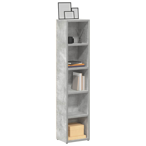 Dulapuri CD-uri, 2 buc., gri beton, 21 x 16 x 93,5 cm, PAL - WALTI WALTI
