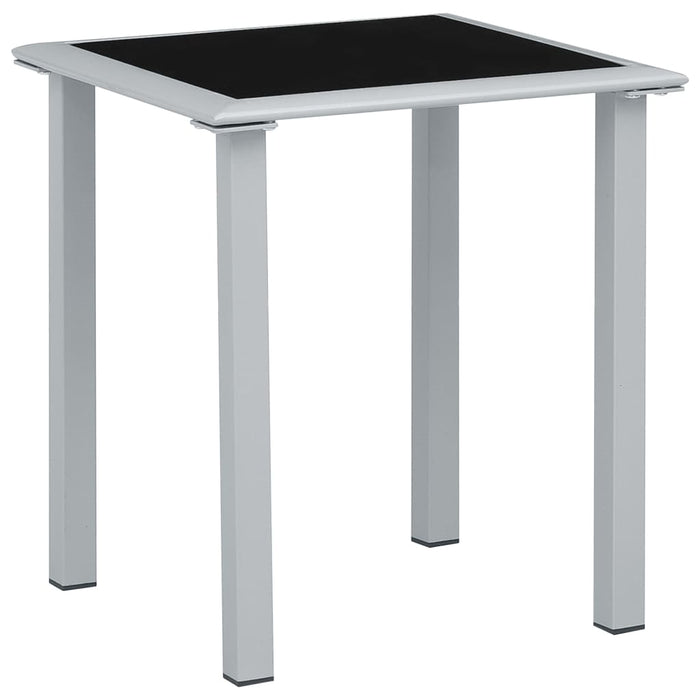 Șezlonguri de plajă, 2 buc., cu masă, gri taupe, aluminiu - WALTI WALTI