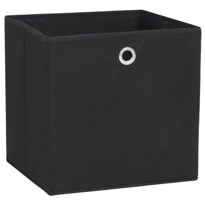 Cutii depozitare, 4 buc., negru, 28x28x28 cm, material nețesut - WALTI WALTI