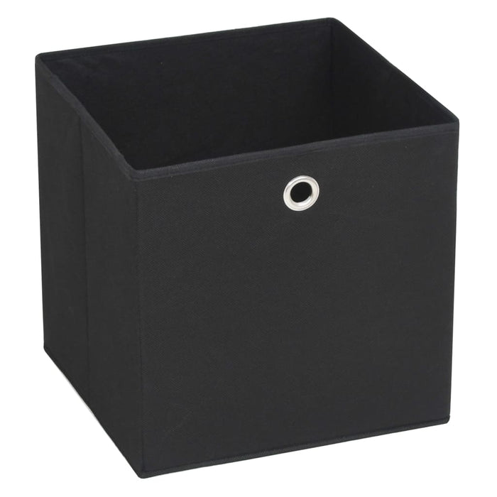 Cutii depozitare, 4 buc., negru, 28x28x28 cm, material nețesut - WALTI WALTI