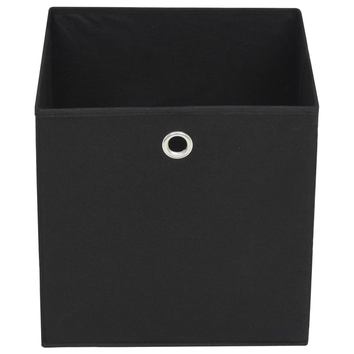 Cutii depozitare, 4 buc., negru, 28x28x28 cm, material nețesut - WALTI WALTI