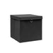 Cutii depozitare cu capac, 4 buc., negru, 28x28x28 cm - WALTI WALTI