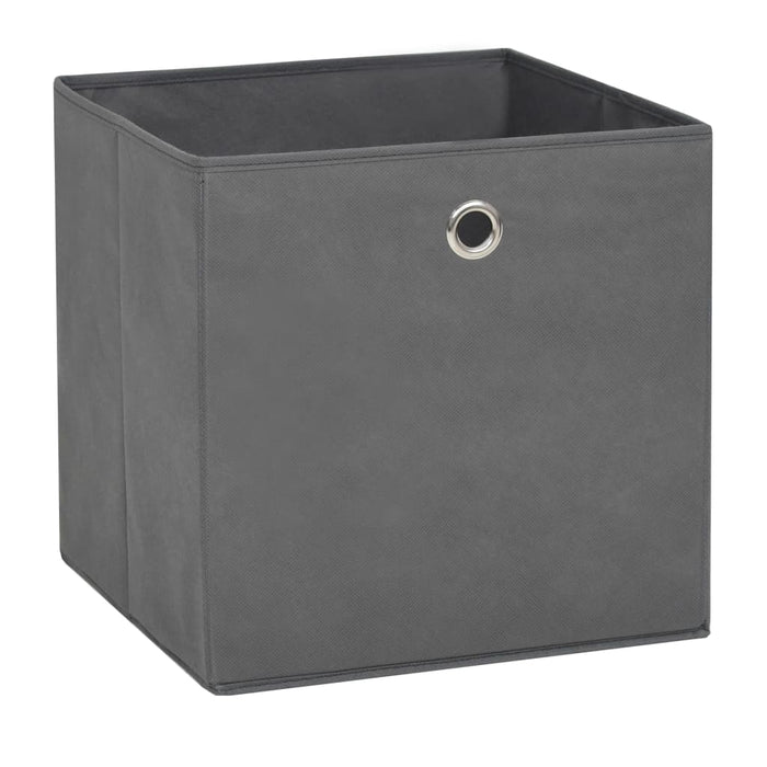 Cutii depozitare, 10 buc., gri, 28x28x28 cm, material nețesut - WALTI WALTI