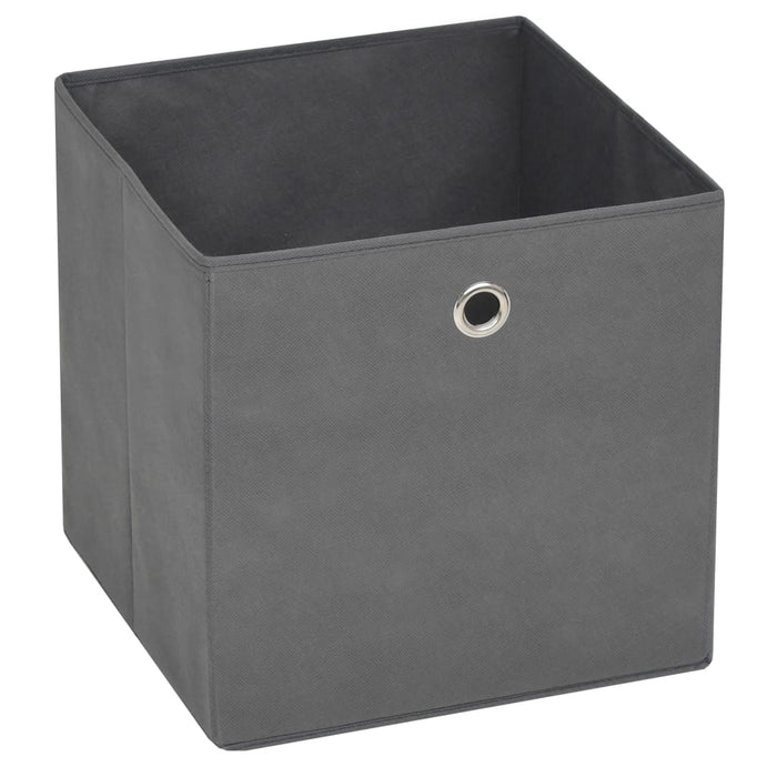 Cutii depozitare, 10 buc., gri, 28x28x28 cm, material nețesut - WALTI WALTI