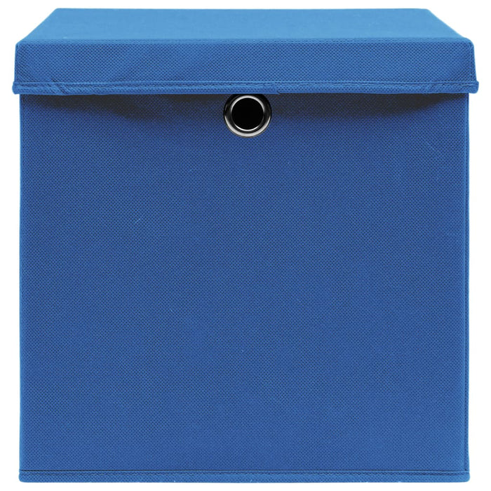 Cutii depozitare cu capac, 4 buc., albastru, 28x28x28 cm - WALTI WALTI