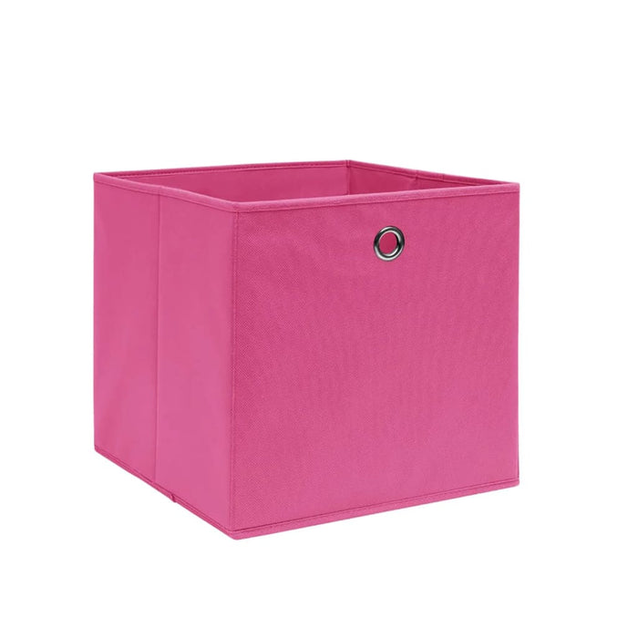 Cutii depozitare, 4 buc., roz, 28x28x28 cm, textil nețesut - WALTI WALTI