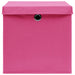 Cutii depozitare cu capac, 4 buc., alb, 28x28x28 cm - WALTI WALTI