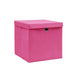 Cutii depozitare cu capace, 10 buc., roz, 28x28x28 cm - WALTI WALTI