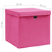 Cutii depozitare cu capace, 10 buc., roz, 28x28x28 cm - WALTI WALTI