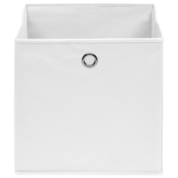 Cutii depozitare, 4 buc., alb, 28x28x28 cm, textil nețesut - WALTI WALTI