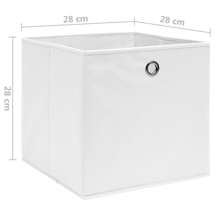 Cutii depozitare, 10 buc., alb, 28x28x28 cm, material nețesut - WALTI WALTI