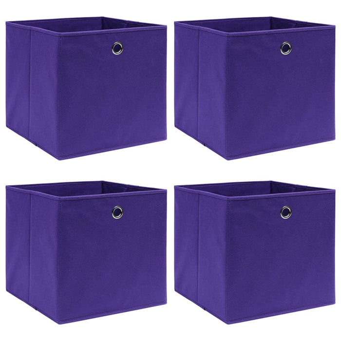 Cutii de depozitare 4 buc. violet, 28x28x28 cm, textil nețesut - WALTI WALTI