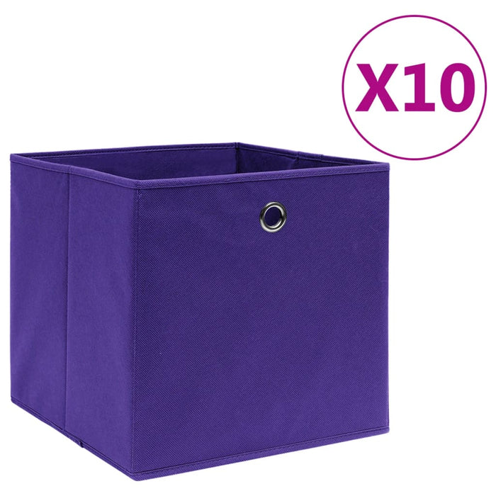 Cutii de depozitare 10 buc. violet, 28x28x28 cm, textil nețesut - WALTI WALTI