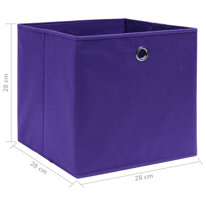 Cutii de depozitare 10 buc. violet, 28x28x28 cm, textil nețesut - WALTI WALTI