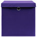 Cutii depozitare cu capace, 10 buc., violet, 28x28x28 cm - WALTI WALTI