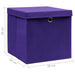 Cutii depozitare cu capace, 10 buc., violet, 28x28x28 cm - WALTI WALTI