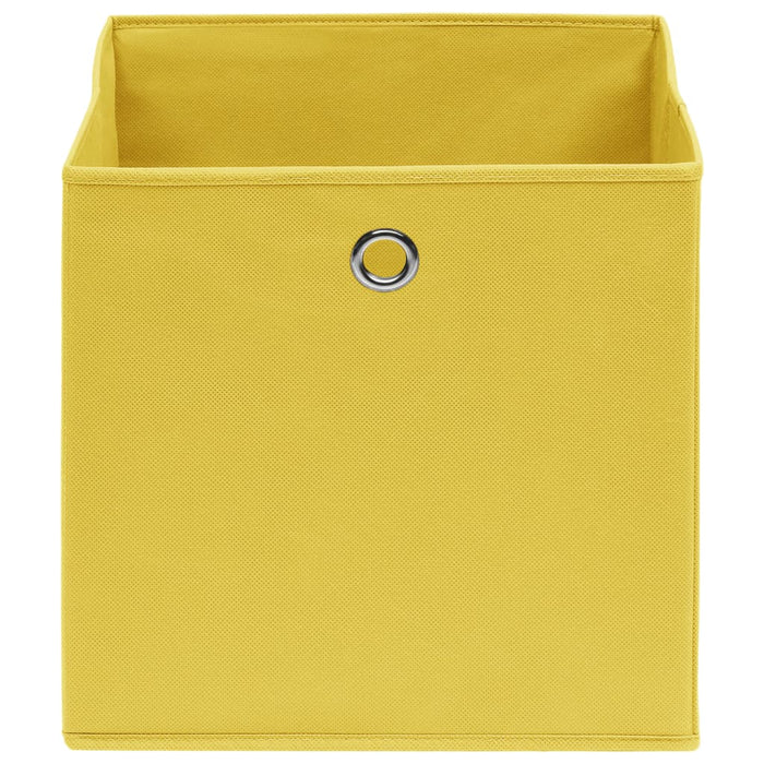 Cutii depozitare, 4 buc., galben, 28x28x28 cm, textil nețesut - WALTI WALTI