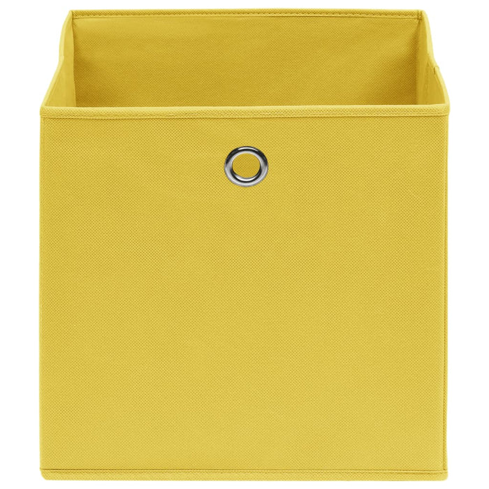 Cutii depozitare, 10 buc., galben, 28x28x28 cm, textil nețesut - WALTI WALTI