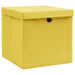 Cutii depozitare cu capace, 10 buc., galben, 28x28x28 cm - WALTI WALTI