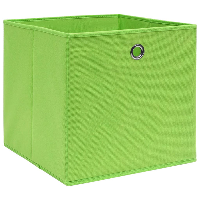 Cutii depozitare, 10 buc., verde, 28x28x28 cm, material nețesut - WALTI WALTI