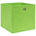 Cutii depozitare, 10 buc., verde, 28x28x28 cm, material nețesut - WALTI WALTI