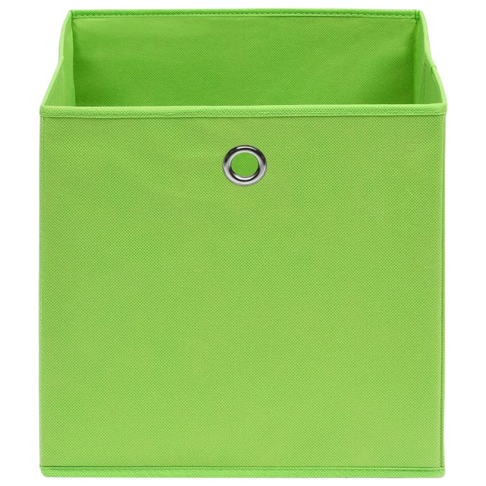 Cutii depozitare, 10 buc., verde, 28x28x28 cm, material nețesut - WALTI WALTI