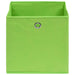 Cutii depozitare, 10 buc., verde, 28x28x28 cm, material nețesut - WALTI WALTI
