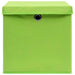 Cutii depozitare cu capace, 10 buc., verde, 28x28x28 cm - WALTI WALTI