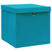 Cutii depozitare cu capace, 10 buc., albastru, 28x28x28 cm - WALTI WALTI
