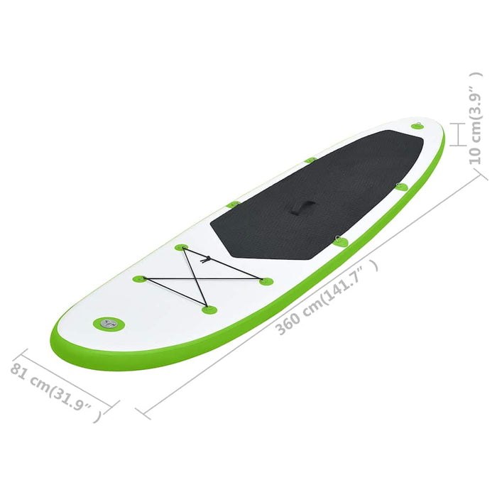 Set de placă SUP gonflabilă, verde și alb - WALTI WALTI