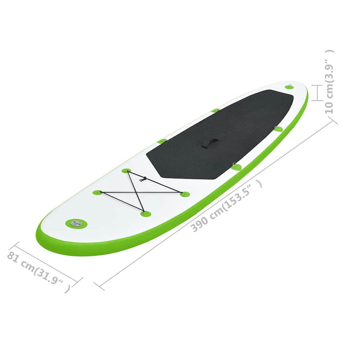 Set de placă SUP gonflabilă, verde și alb - WALTI WALTI