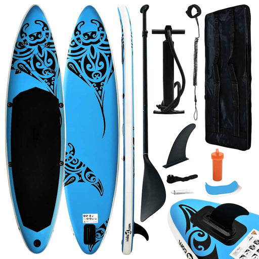Set de placă SUP gonflabilă, albastru, 305x76x15 cm - WALTI WALTI