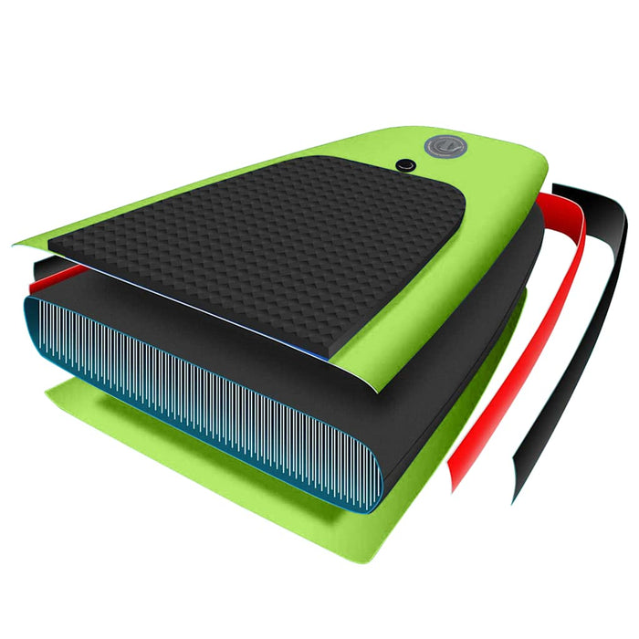Set de placă SUP gonflabilă, verde, 305x76x15 cm - WALTI WALTI