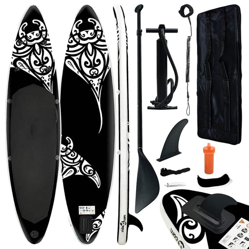 Set de placă SUP gonflabilă, negru, 305x76x15 cm - WALTI WALTI