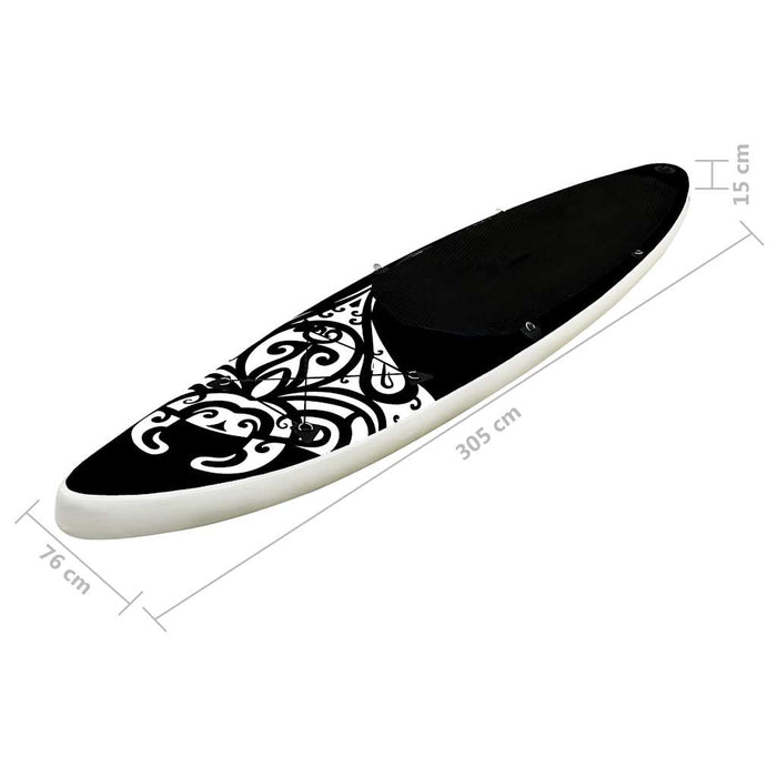Set de placă SUP gonflabilă, negru, 305x76x15 cm - WALTI WALTI