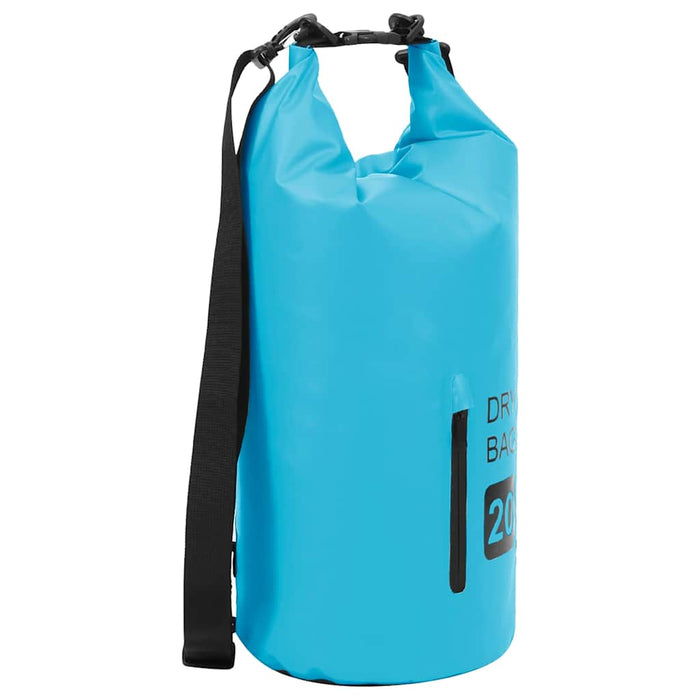 Rucsac impermeabil cu fermoar, albastru, 20 L, PVC WALTI
