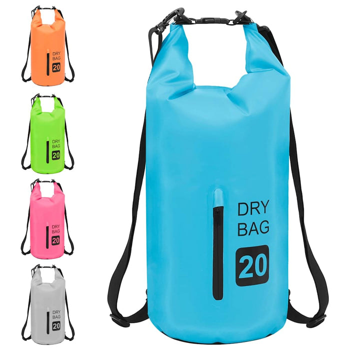 Rucsac impermeabil cu fermoar, albastru, 20 L, PVC WALTI