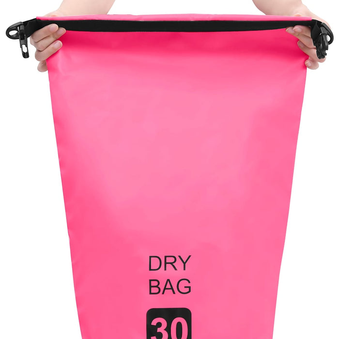 Rucsac impermeabil, roz, 30 L, PVC WALTI