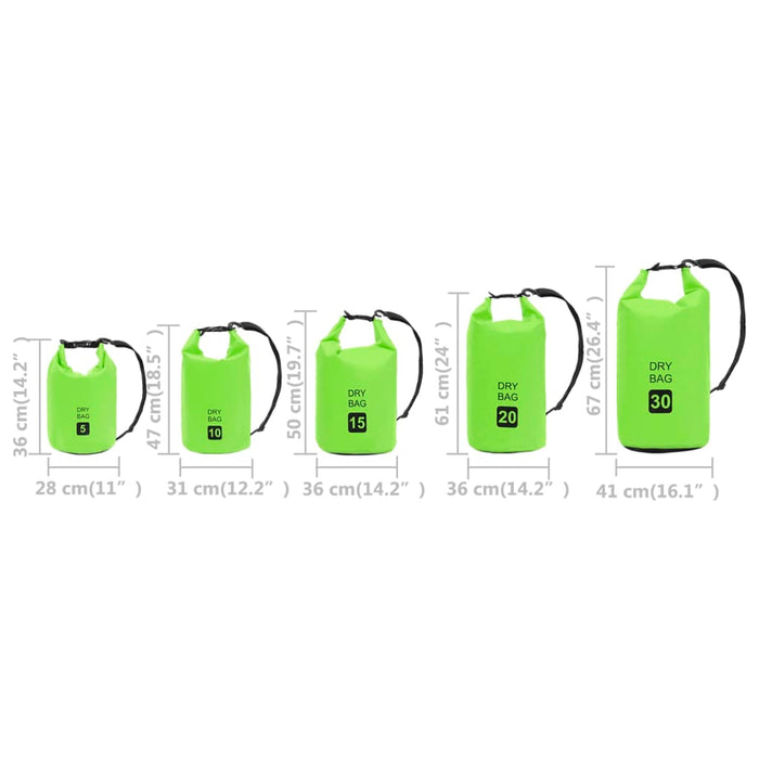 Rucsac impermeabil, verde, 30 L, PVC WALTI