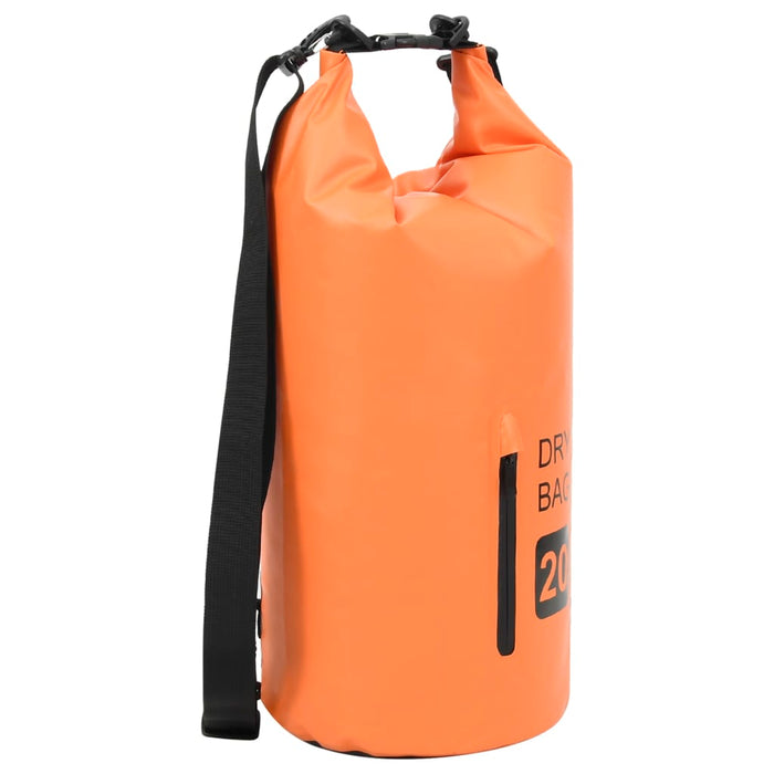 Rucsac impermeabil cu fermoar, portocaliu, 20 L, PVC WALTI