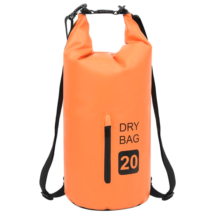 Rucsac impermeabil cu fermoar, portocaliu, 20 L, PVC WALTI