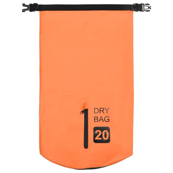 Rucsac impermeabil cu fermoar, portocaliu, 20 L, PVC WALTI