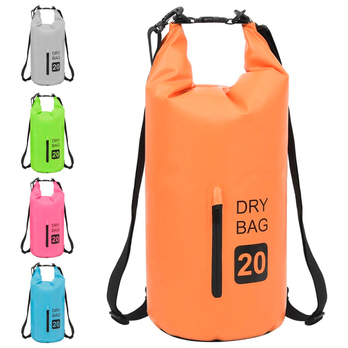Rucsac impermeabil cu fermoar, portocaliu, 20 L, PVC WALTI