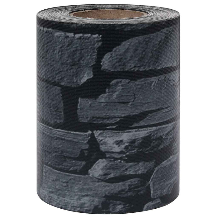 Bandă de intimitate PVC 35x0,19 m, aspect piatră, gri WALTI