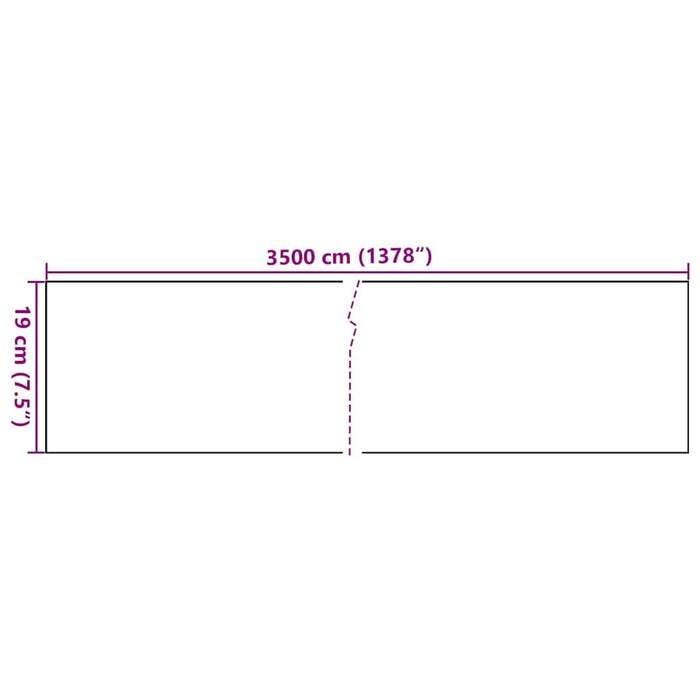 Bandă de intimitate PVC 35x0,19 m, aspect piatră, gri WALTI