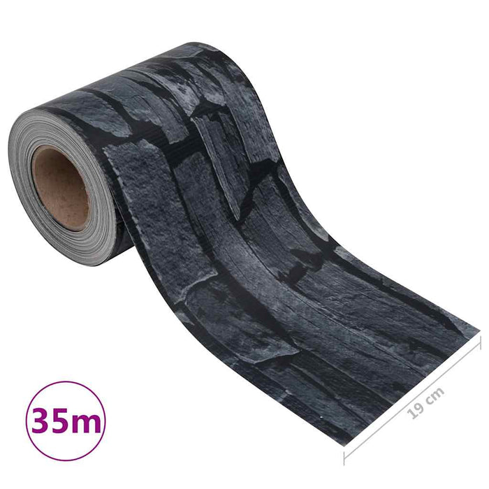 Bandă de intimitate PVC 35x0,19 m, aspect piatră, gri WALTI
