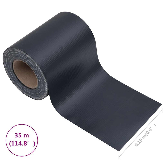 Panou de intimitate grădină, gri închis mat, 35 x 0,19 m, PVC - WALTI WALTI