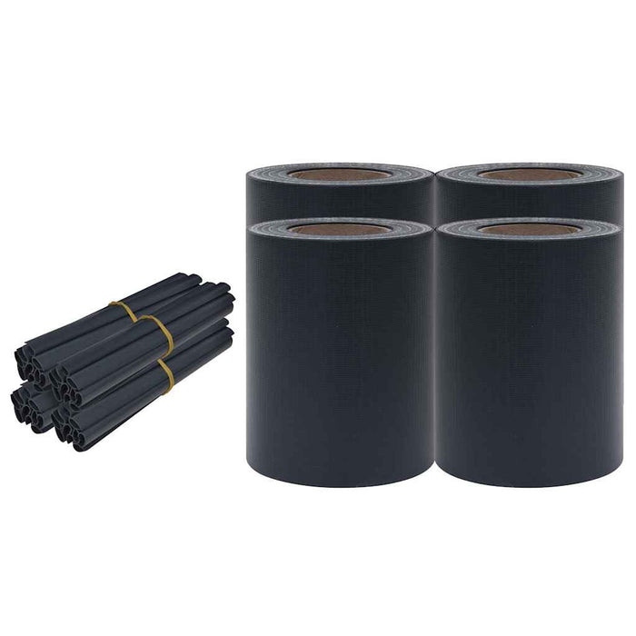 Panouri intimitate grădină 4 buc. gri închis mat 35x0,19 m PVC - WALTI WALTI