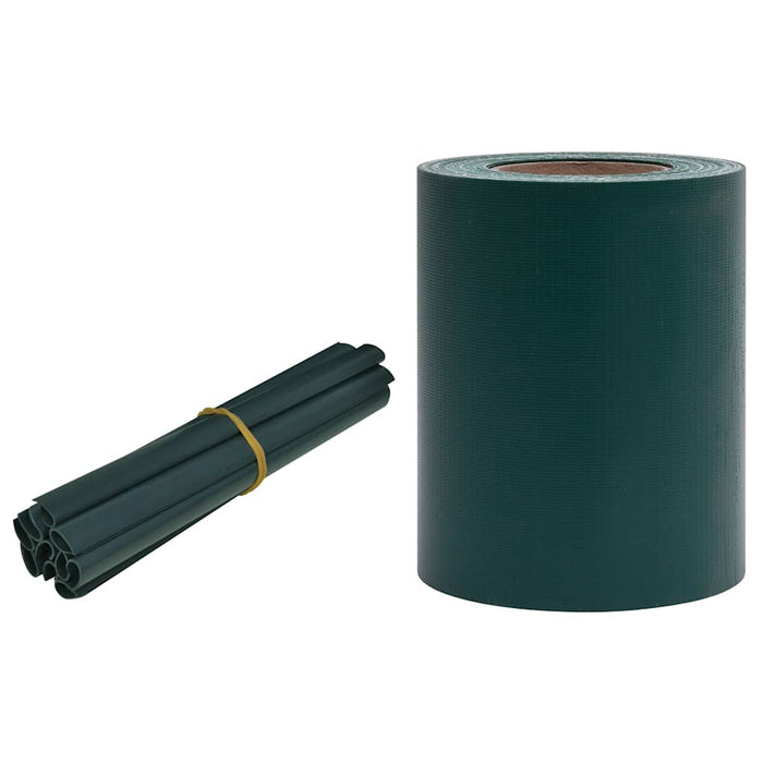 Panou de intimitate grădină, verde mat, 35 x 0,19 m, PVC - WALTI WALTI