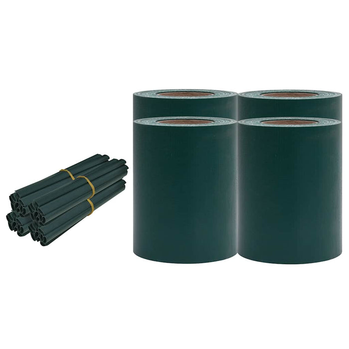 Panouri intimitate grădină, 4 buc., verde mat, 35x0,19 m, PVC - WALTI WALTI